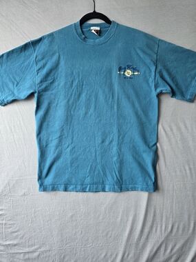 Vintage Signal Sports Bar Harbor Maine Embroidered Graphic T-Shirt XL Blue